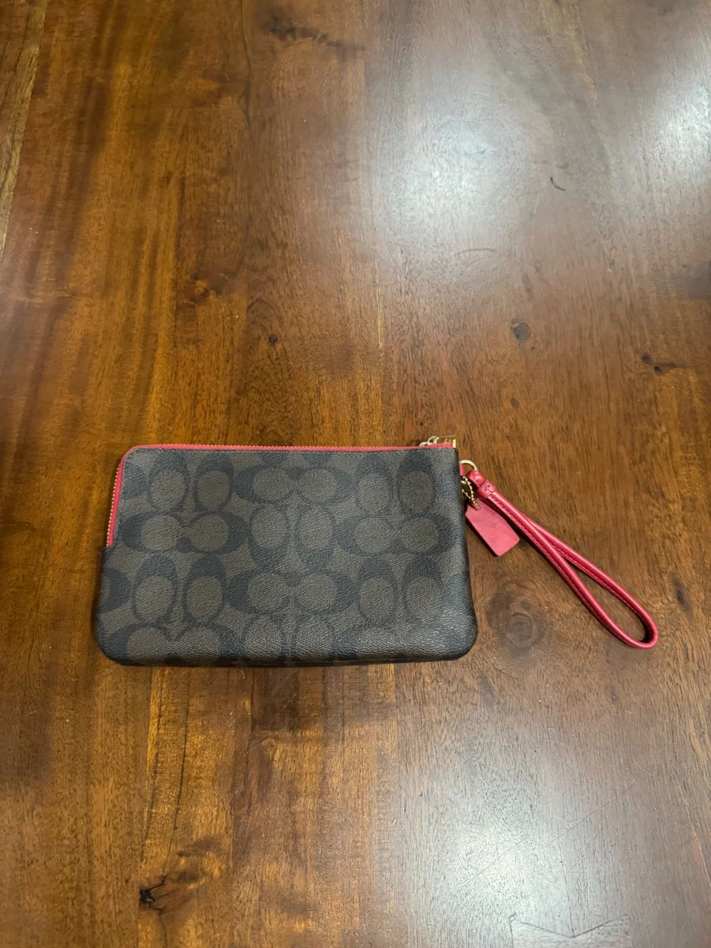 Coach Signature Double Zip Wallet Wristlet